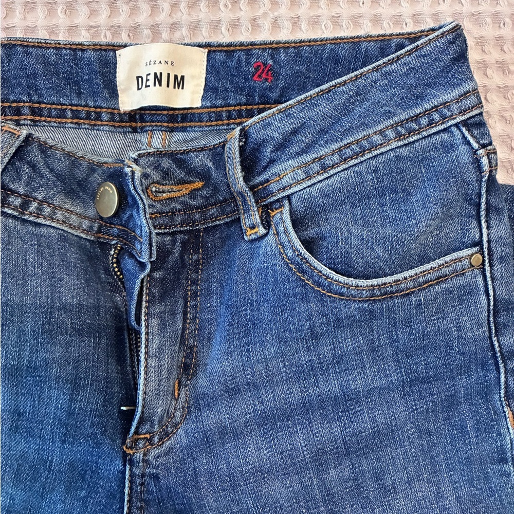 Sezane Denim Skinny Jeans in Blue